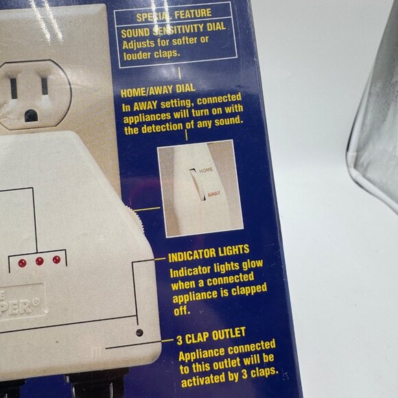 The Clapper Wireless Sound Activated On/Off Switch New sealed in wrap gift prese - Picture 9 of 11